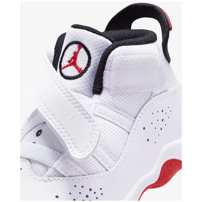 Kids' Jordan 6 Rings TD Shoes - White / Black / University Red