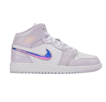 Nike Kids' Air Jordan 1 Mid Se Shoes - Barely Grape / Atomic Pink / White
