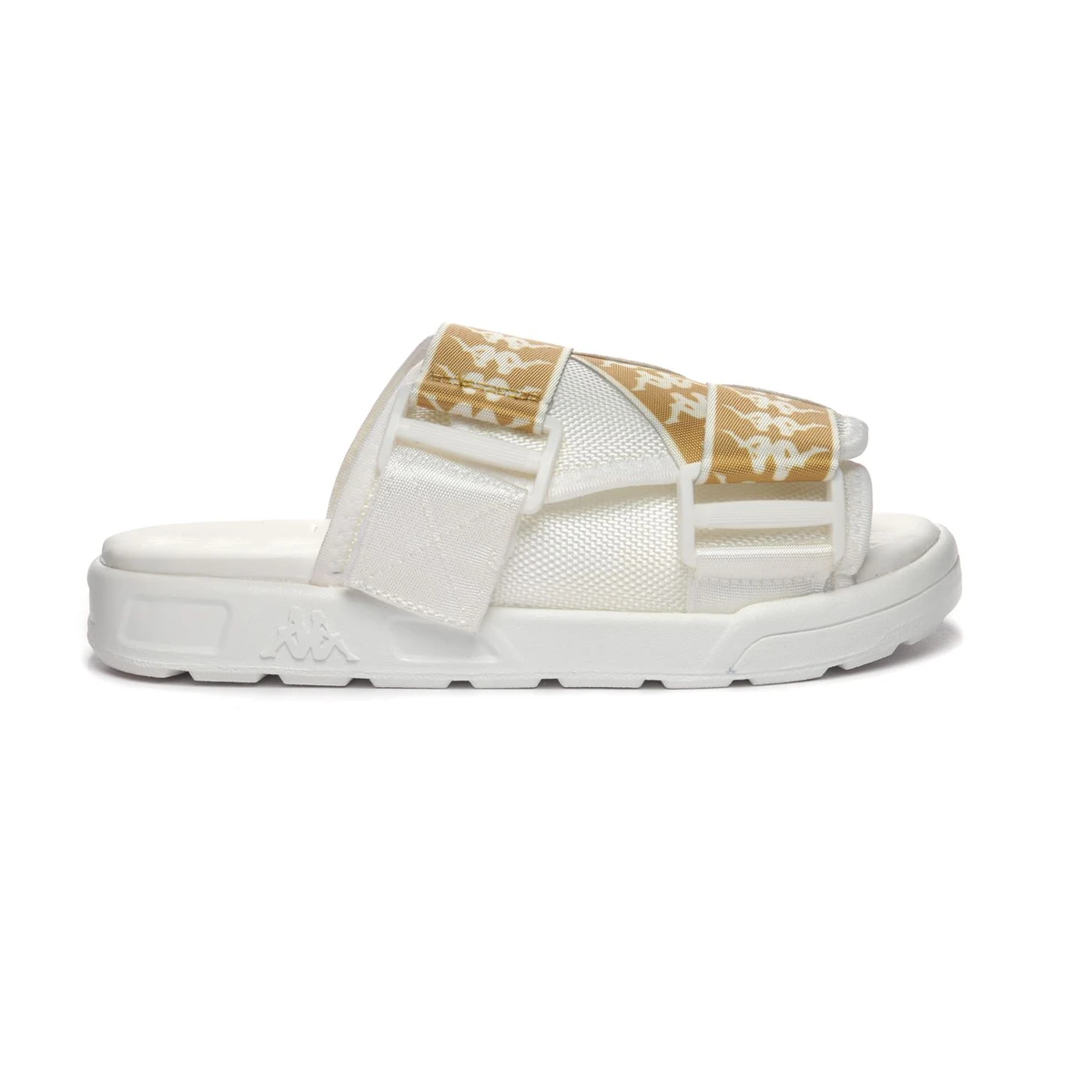 Kappa Men's 222 Banda Mitel 1 Slides - White / Gold