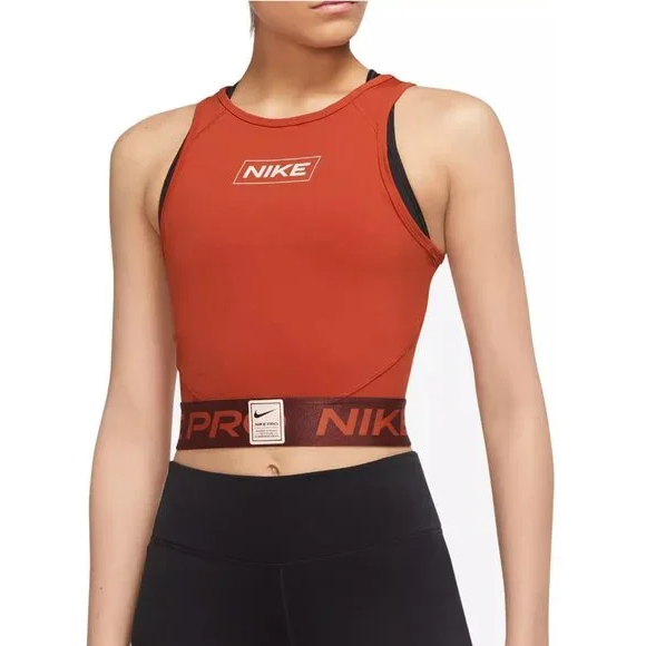 Nike Women's Pro Dri Fit Tank Top - Maroon Red