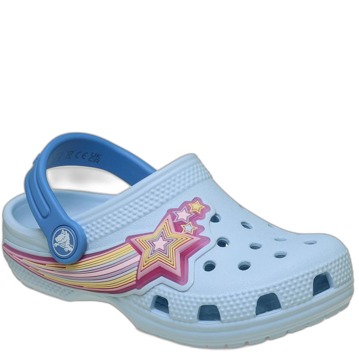 Crocs Kids' Classic Star Lights Clog Shoes - Blue Frost