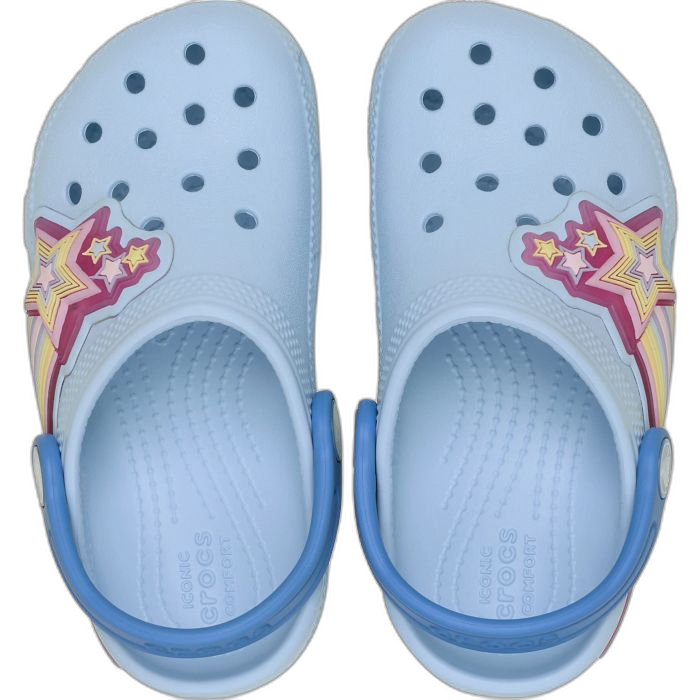 Crocs Kids' Classic Star Lights Clog Shoes - Blue Frost