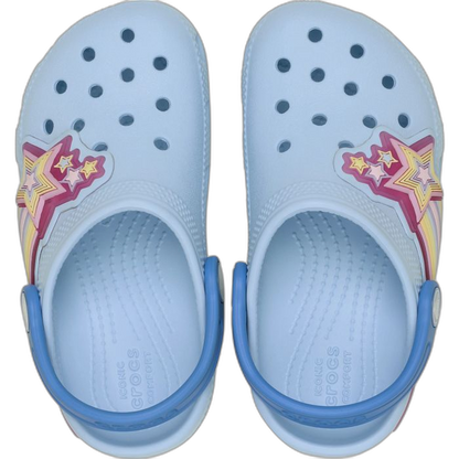 Crocs Kids' Classic Star Lights Clog Shoes - Blue Frost