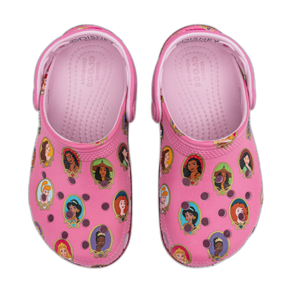 Crocs Kids' Disney Princess Classic Clog Shoes - Soft Pink