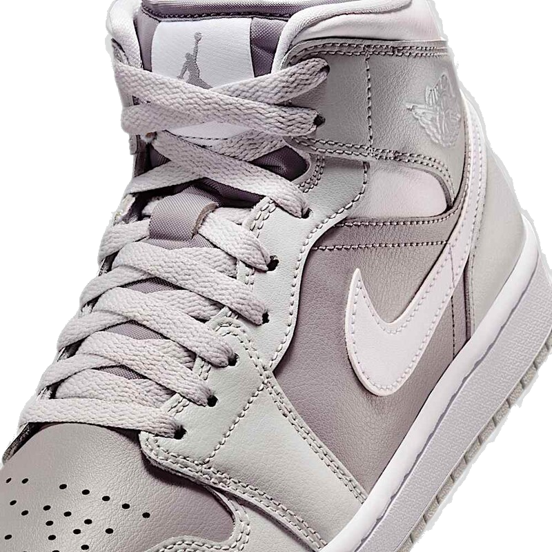 Nike Women's Jordan 1 Mid Shoes - Photon Dust / White / Atmosphere Grey