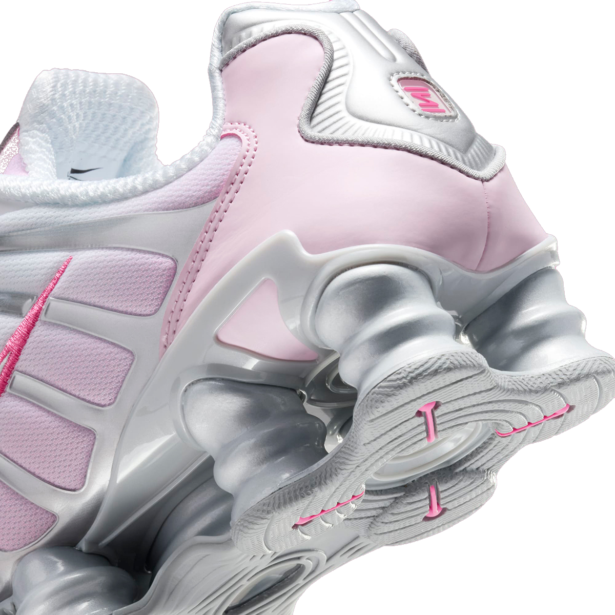 Nike Women's Shox Tl Shoes - Metallic Platinum / Pinksicle / Pink Foam / White / Flat Silver