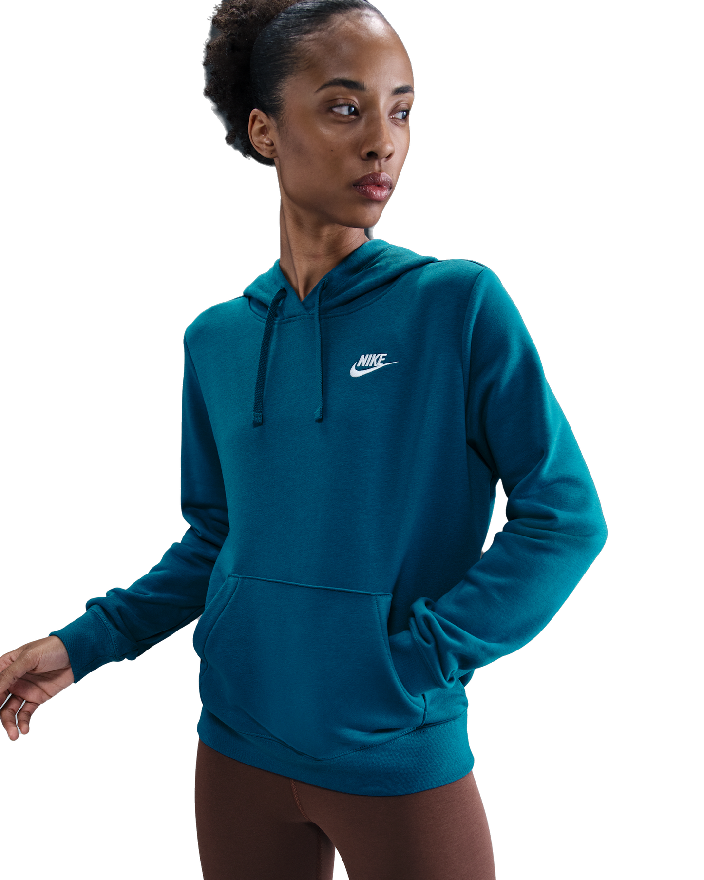 Nike Women's Nike Sportswear Club Fleece Hoodie - Green Abyss/White