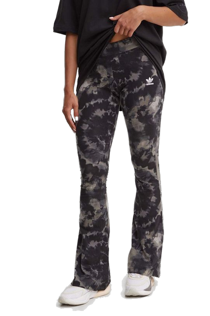 Adidas Women's Tie-Dyed Flared Pants Apparel - Core Black / Multicolor