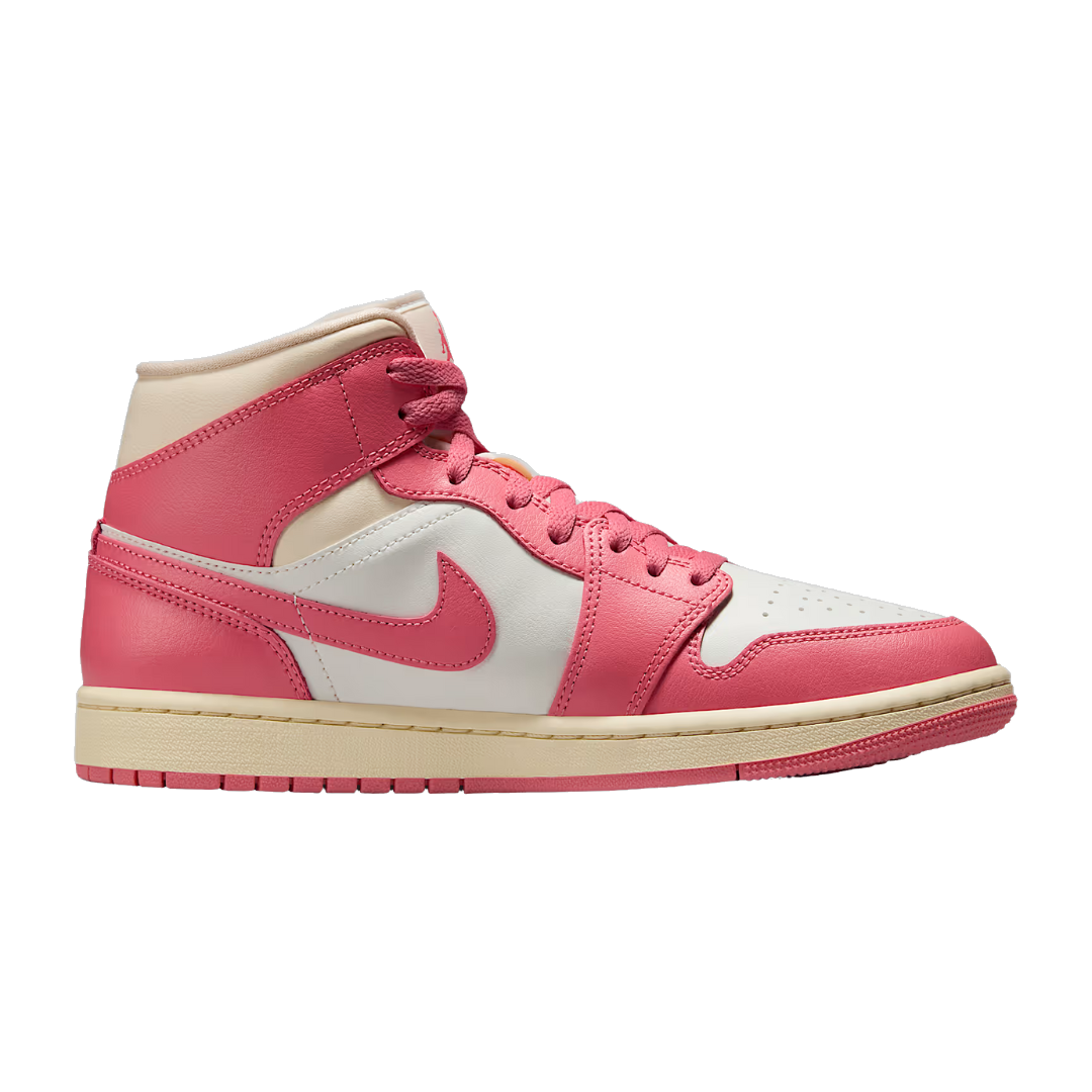 Nike Women's Jordan 1 Mid Shoes - Sail / Guava Ice / Muslin / Pink Salt