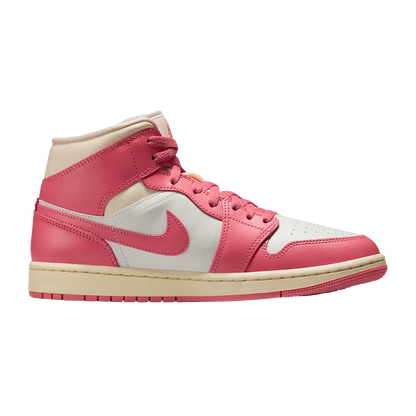 Nike Women's Jordan 1 Mid Shoes - Sail / Guava Ice / Muslin / Pink Salt