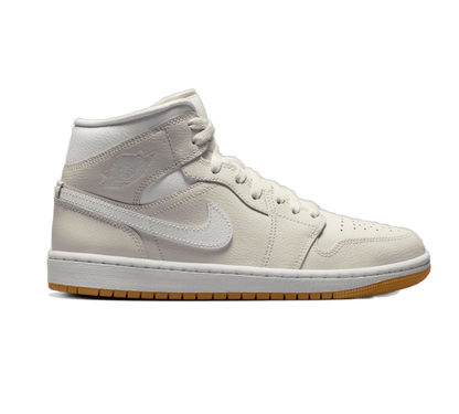 Nike Women's Air Jordan 1 Mid Shoes - Phantom / Gum Light Brown / White