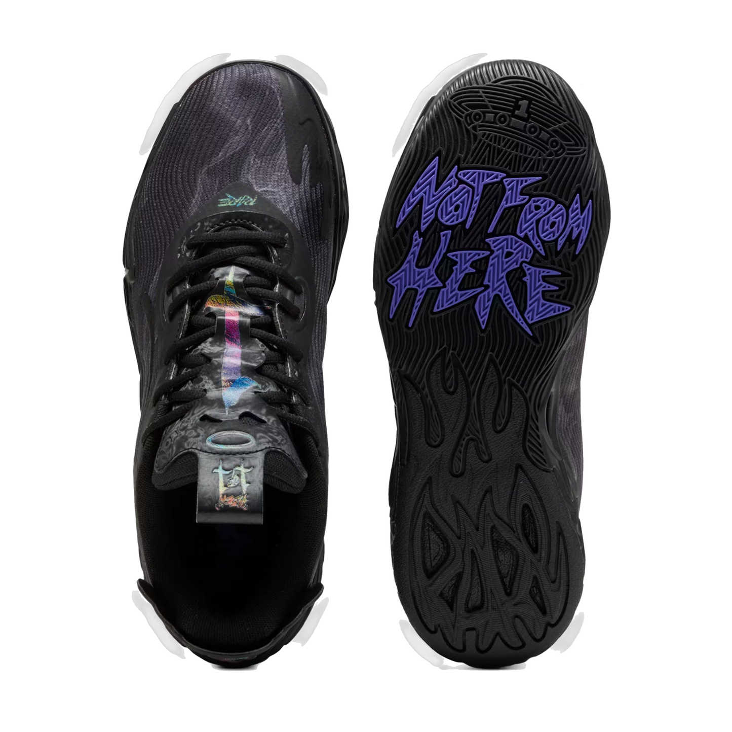 Puma Men's Mb.04 Lo Team Shoes - Black / Dark Amethyst