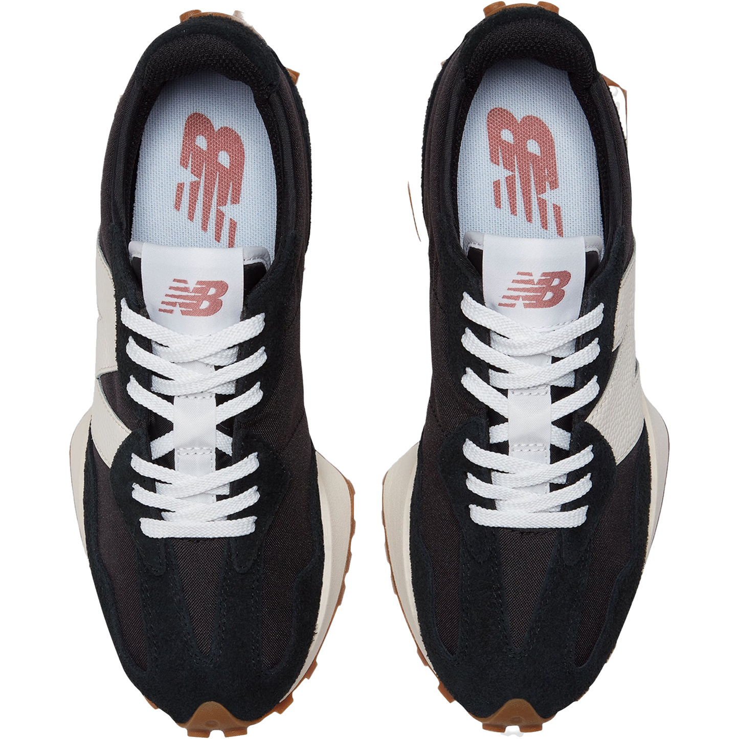 New Balance Women's 327 Shoes - Black / White / Mineral Red