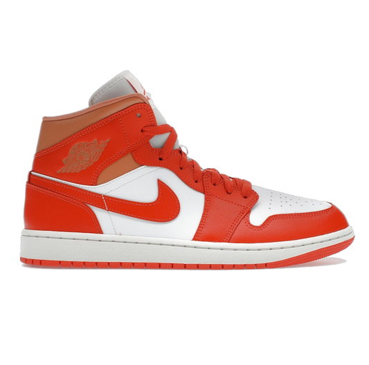 Nike Women's Air Jordan 1 Mid Shoes - Summit White / Amber Brown / Cosmic Clay