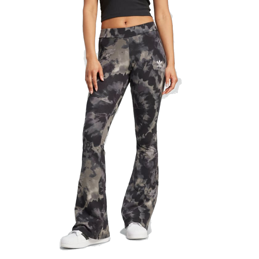 Adidas Women's Tie-Dyed Flared Pants Apparel - Core Black / Multicolor