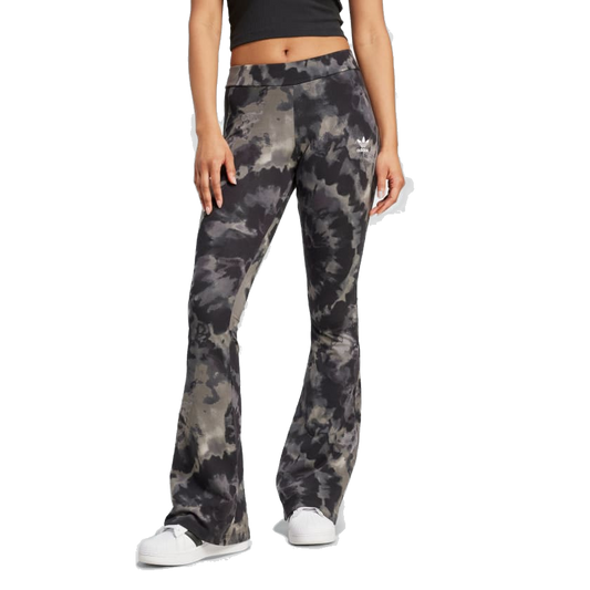 Adidas Women's Tie-Dyed Flared Pants Apparel - Core Black / Multicolor