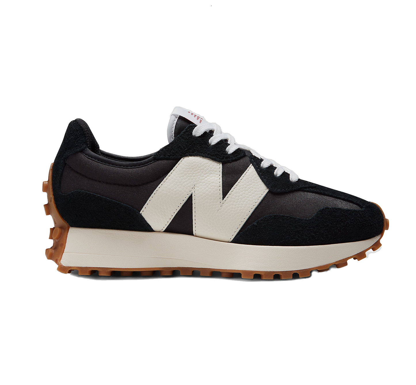 New Balance Women's 327 Shoes - Black / White / Mineral Red