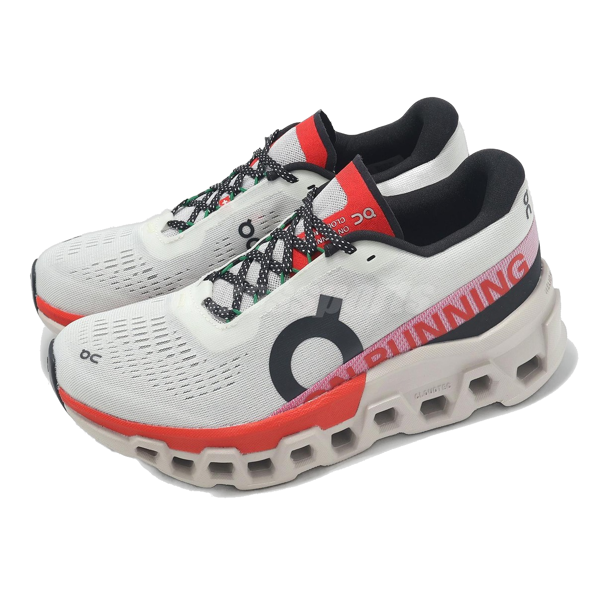 On Running Women's Cloudmonster 2 Shoes - Ivory / Red