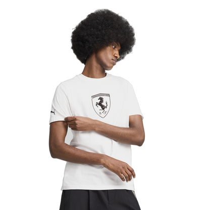 Puma Men's Ferrari Race Tonal Big Shield Tee Apparel - Puma White
