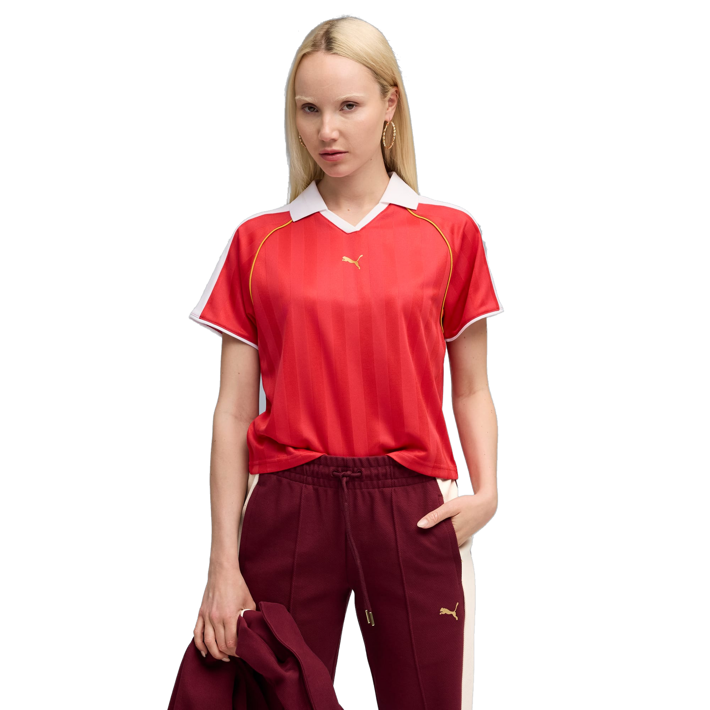 Puma Women's T7 Relaxed Soccer Jersey - For All Time Red