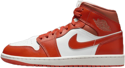 Nike Women's Air Jordan 1 Mid Shoes - Summit White / Amber Brown / Cosmic Clay