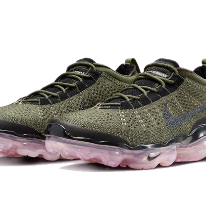 Nike Men's Air Vapormax 2023 Flyknit Shoes - Medium Olive / Pink Oxford / Black / Black