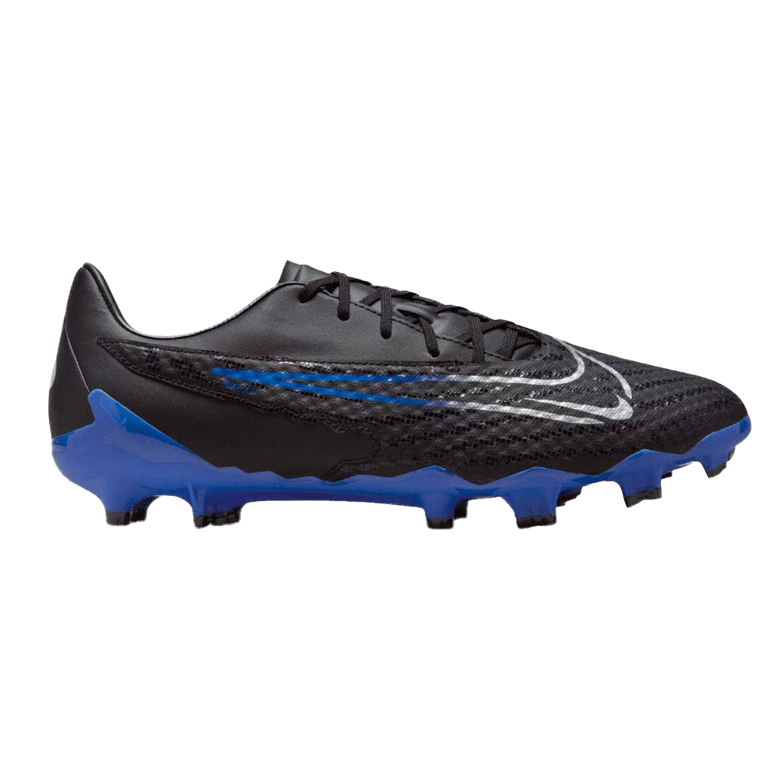 Nike Men's Phantom Gx Academy Soccer Shoes - Black / Chrome / Hyper Royal