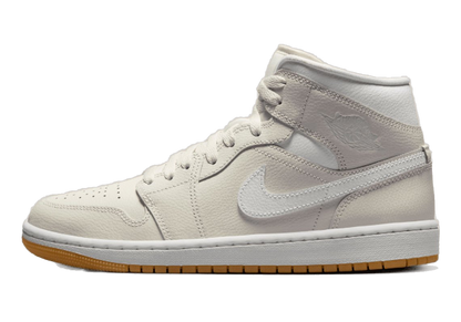 Nike Women's Air Jordan 1 Mid Shoes - Phantom / Gum Light Brown / White