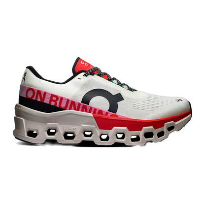 On Running Women's Cloudmonster 2 Shoes - Ivory / Red