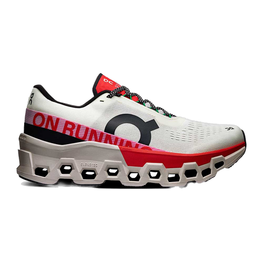 On Running Women's Cloudmonster 2 Shoes - Ivory / Red
