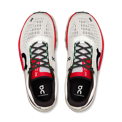 On Running Women's Cloudmonster 2 Shoes - Ivory / Red