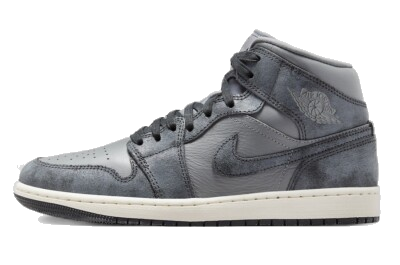 Nike Women's Air Jordan 1 Mid Shoes - Smoke Grey / Off Noir / Sail
