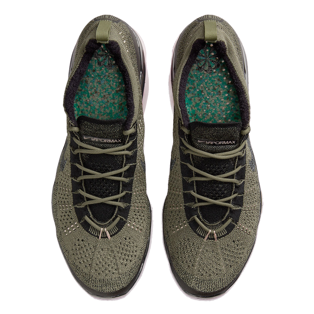Nike Men's Air Vapormax 2023 Flyknit Shoes - Medium Olive / Pink Oxford / Black / Black