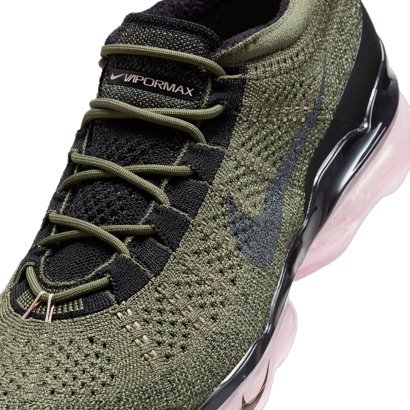 Nike Men's Air Vapormax 2023 Flyknit Shoes - Medium Olive / Pink Oxford / Black / Black