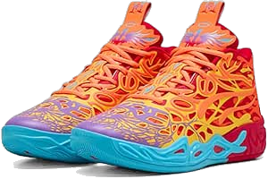 Puma Men's Mb.04 Shoes - Red / Orange Glow / Fluorescent Orange / Purple Glimmer