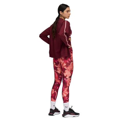 Puma Women's Strong Floral Ribbon Tight Leggings - Red