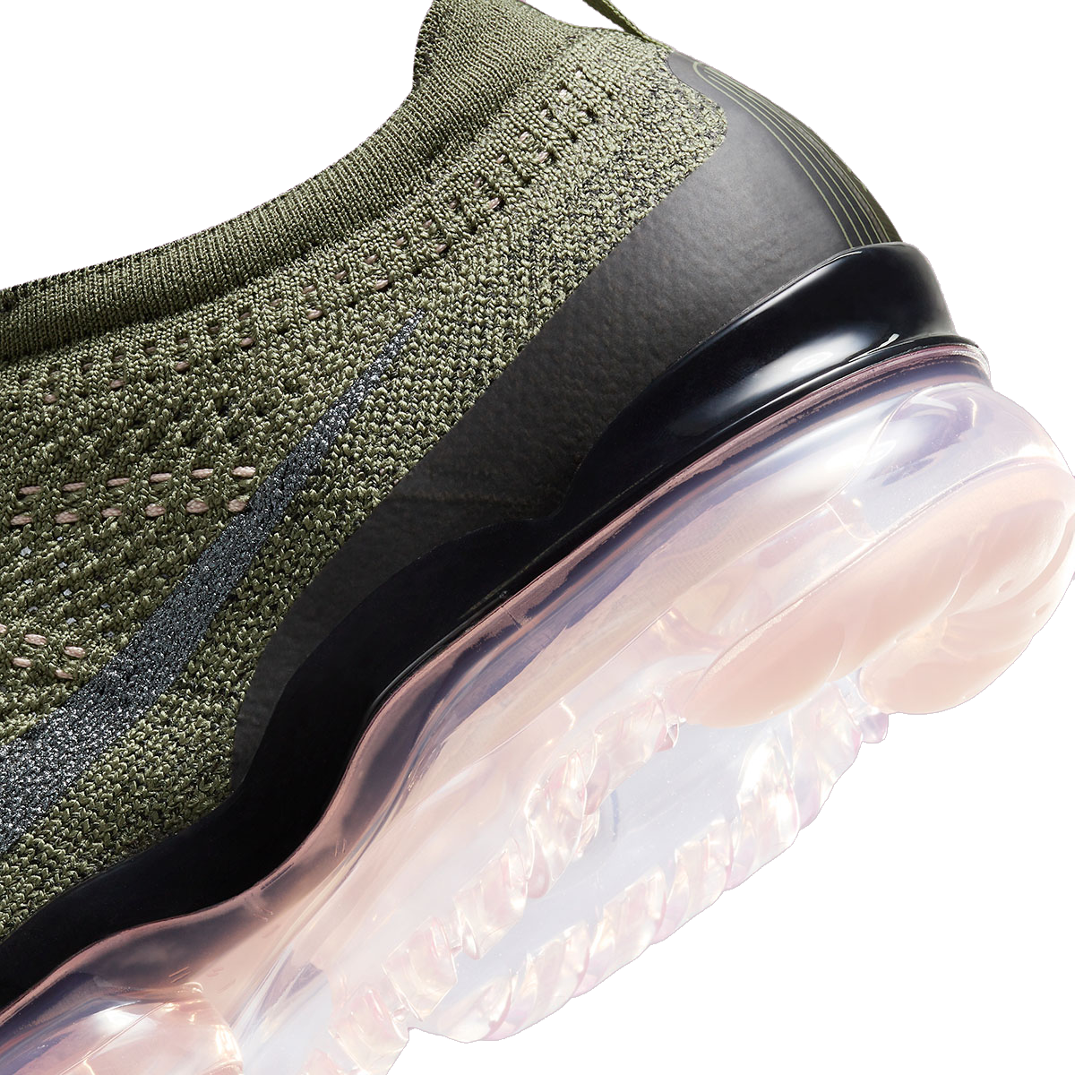 Nike Men's Air Vapormax 2023 Flyknit Shoes - Medium Olive / Pink Oxford / Black / Black