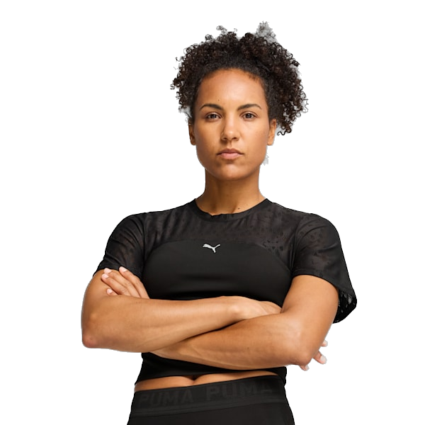 Puma Women's Lace Crop Top - Puma Black