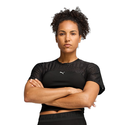 Puma Women's Lace Crop Top - Puma Black