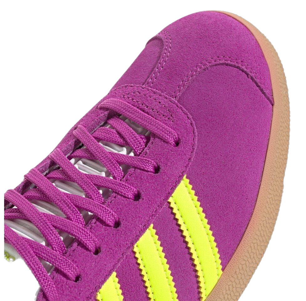 Adidas Women's Gazelle Shoes - Purple Burst / Solar Yellow / Offwhite