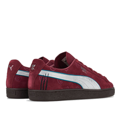 Puma Men's One Piece Suede Shanks Shoes - Burgundy