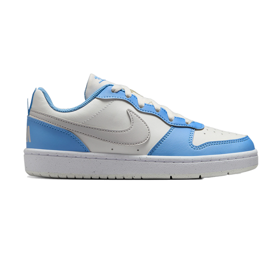 Nike Kids' Court Borough Low Recraft Shoes - Summit White / Cobalt Pulse / White / Vast Grey