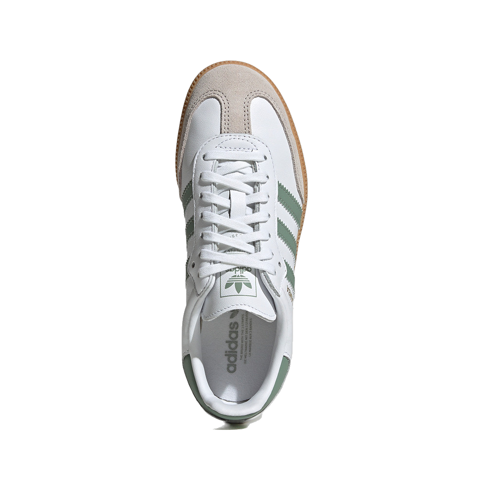 Adidas Kids' Samba Og Shoes - Cloud White / Silver / Green