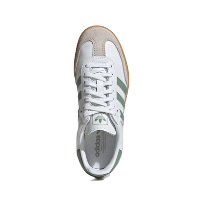 Adidas Kids' Samba Og Shoes - Cloud White / Silver / Green