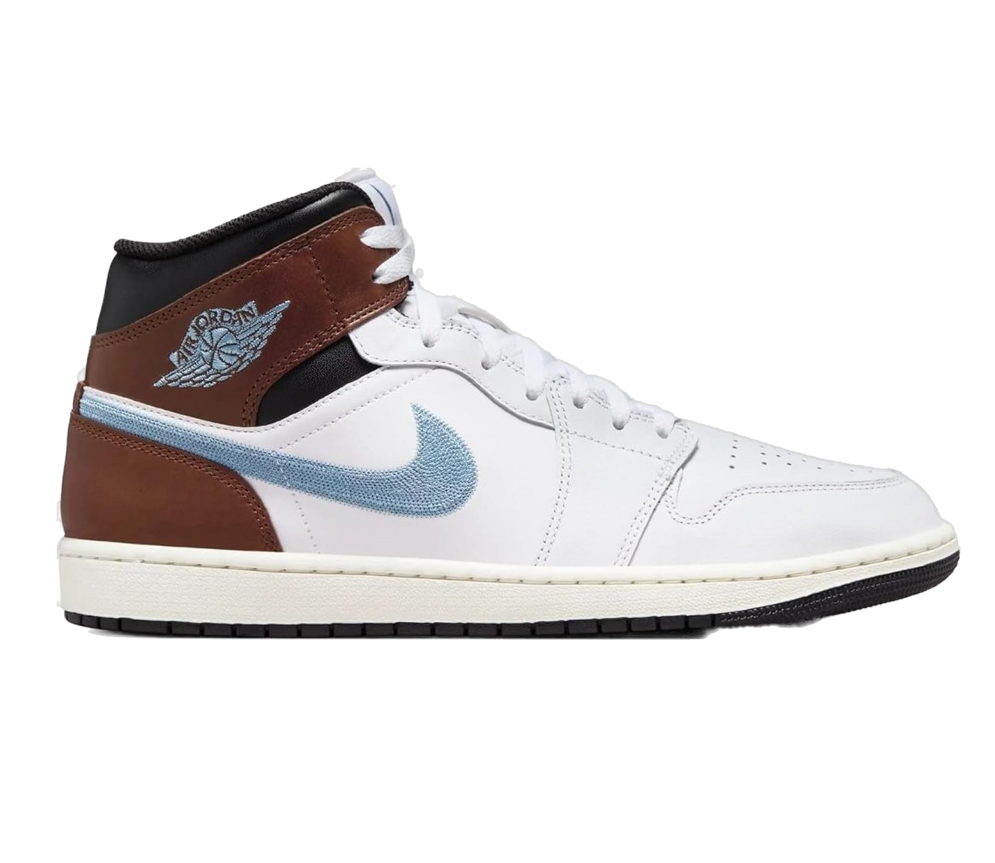Nike Men's Air Jordan 1 Mid Se Shoes - White / Blue Grey / Black / Sail