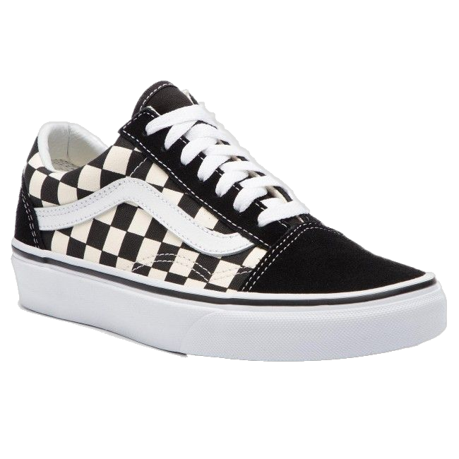 Vans Unisex's Old Skool Shoes - Primary Check Black / White