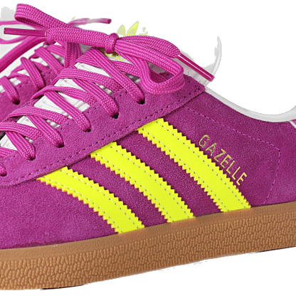 Adidas Women's Gazelle Shoes - Purple Burst / Solar Yellow / Offwhite