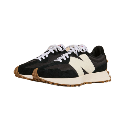 New Balance Women's 327 Shoes - Black / White / Mineral Red