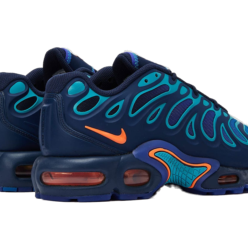 Nike Men's Air Max Plus Drift Shoes - Midnight Navy / Dusty Cactus / Persian Violet / Total Orange