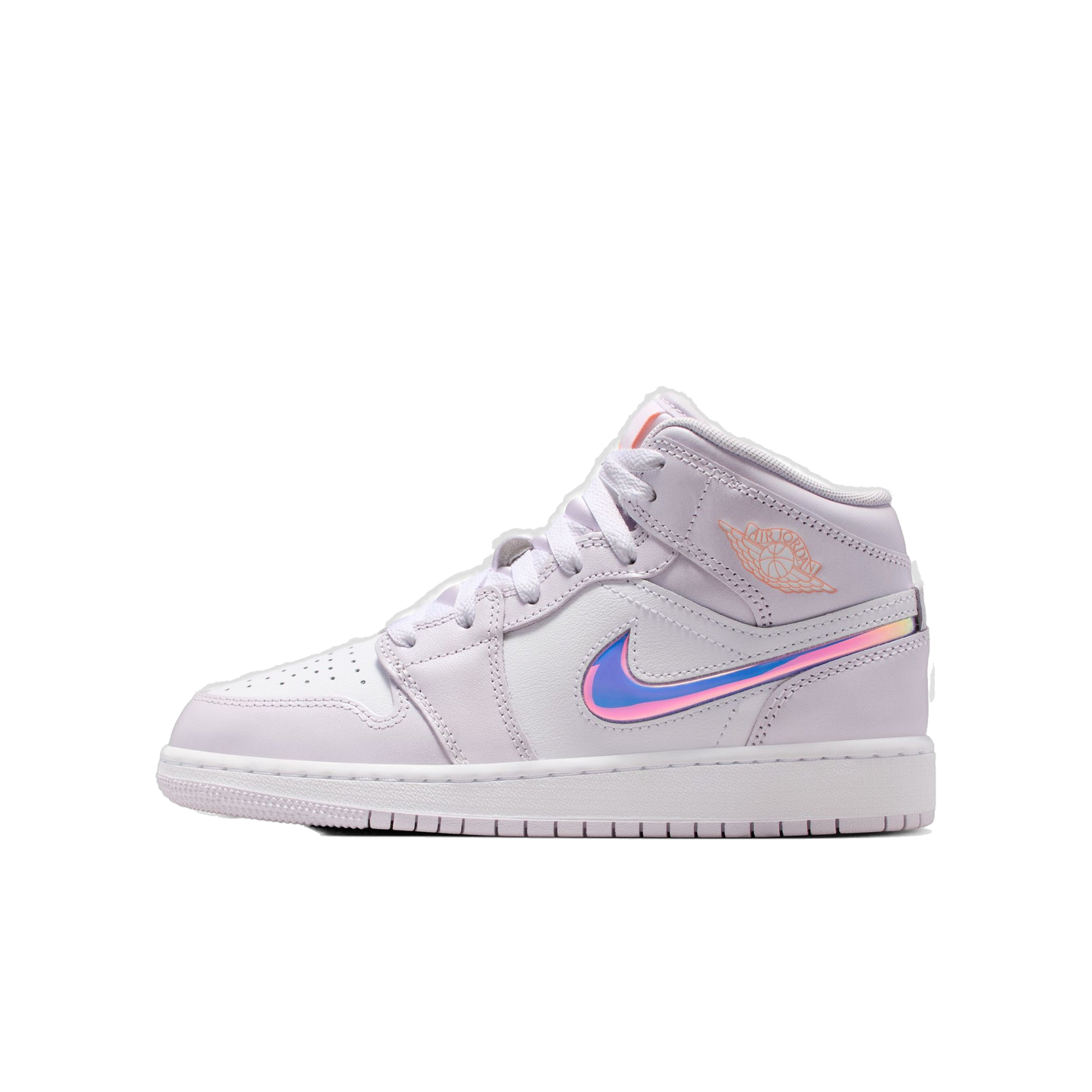 Nike Kids' Air Jordan 1 Mid Se Shoes - Barely Grape / Atomic Pink / White